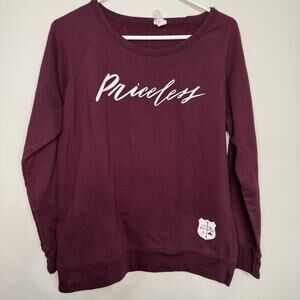Independent Womens M Plum Crewneck Sweatshirt Priceless Graphic Pullover Classic